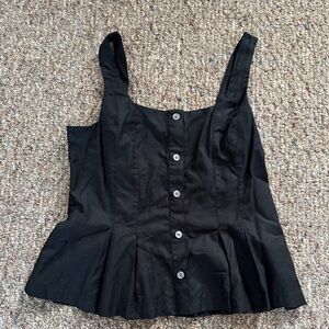Elegant Black Button-Down Women's Top